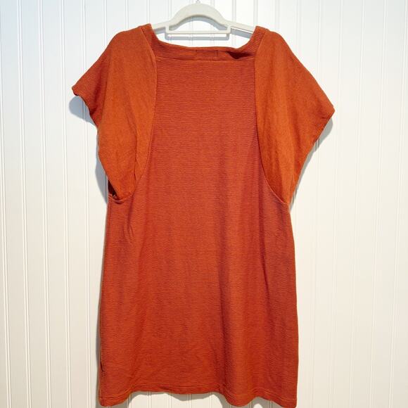 Madewell Texture Thread Square Neck Dress Terra Cotta Size Large - Picture 7 of 7